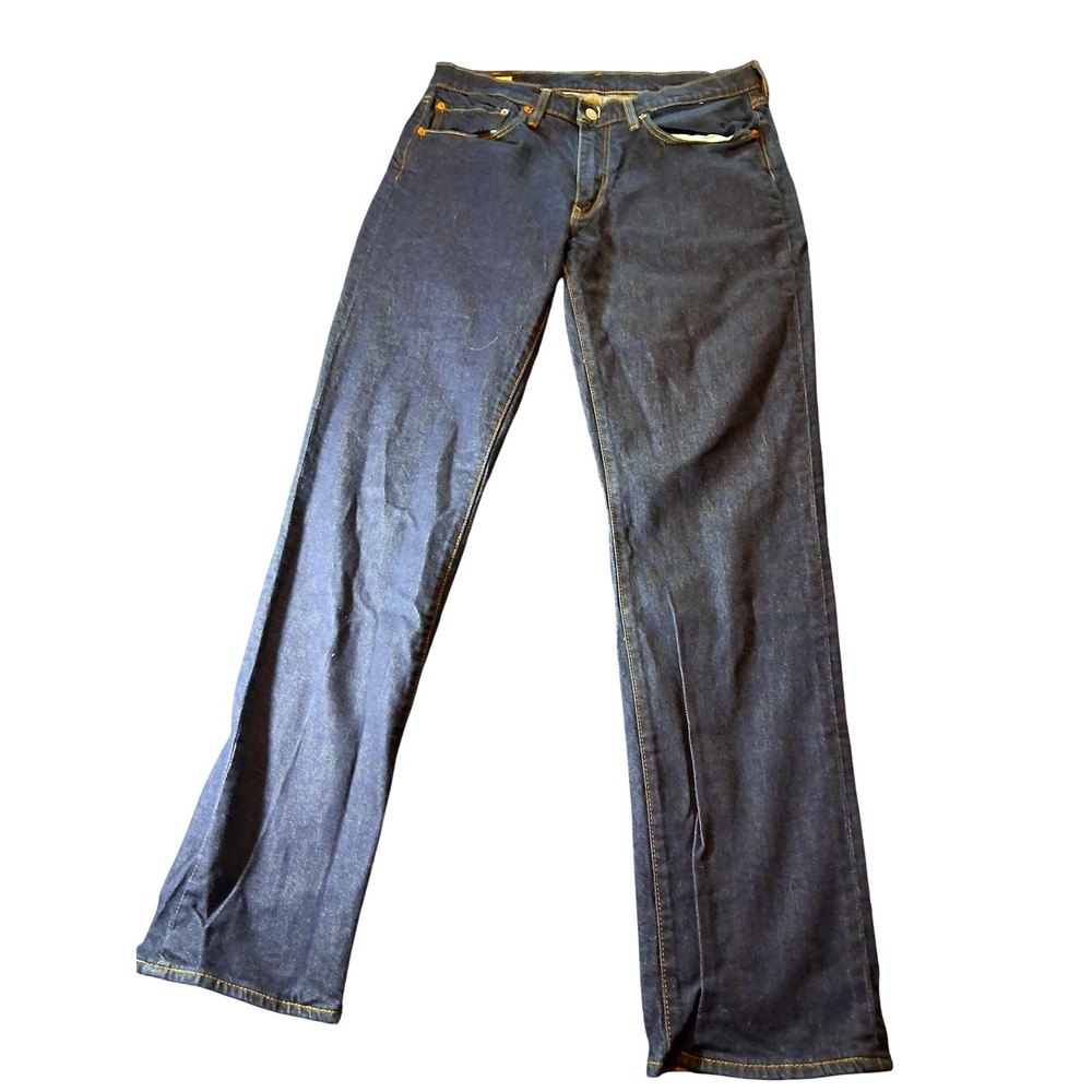 Levis 514 Premium Straight Fit Jeans Dark Wash Indigo Blue Denim Mens W34 L34